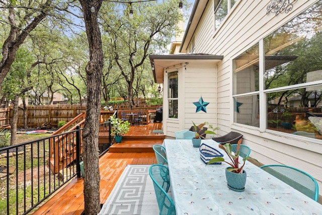 4112 Seldalia Trl, Austin, TX 78732 - deck featuring outdoor dining area