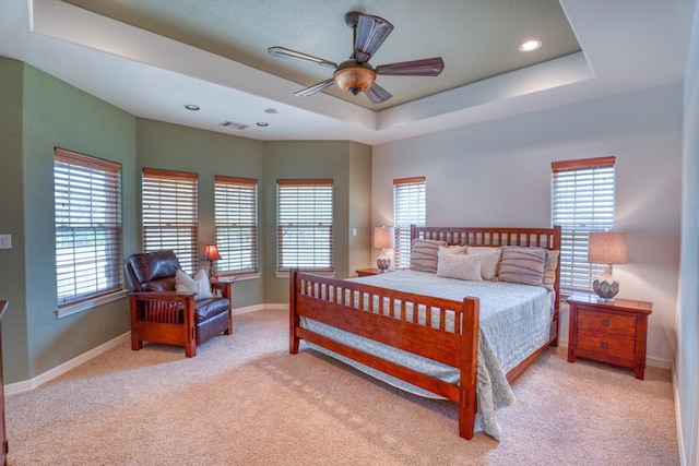 1050 Twisted Oak Dr, Horseshoe Bay, TX 78657 - bedroom with multiple windows, carpet floors, and recessed lighting