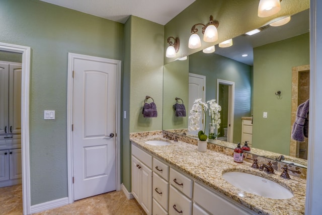 1050 Twisted Oak Dr, Horseshoe Bay, TX 78657 - full bathroom with double vanity and tile patterned floors