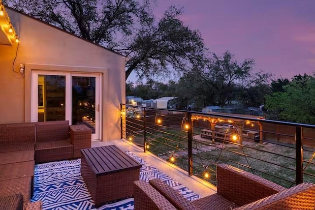 17708 Cherry Ln, Lago Vista, TX 78645 - view of deck at dusk