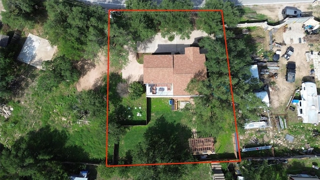 17708 Cherry Ln, Lago Vista, TX 78645 - aerial overview of property's location featuring property boundaries highlighted