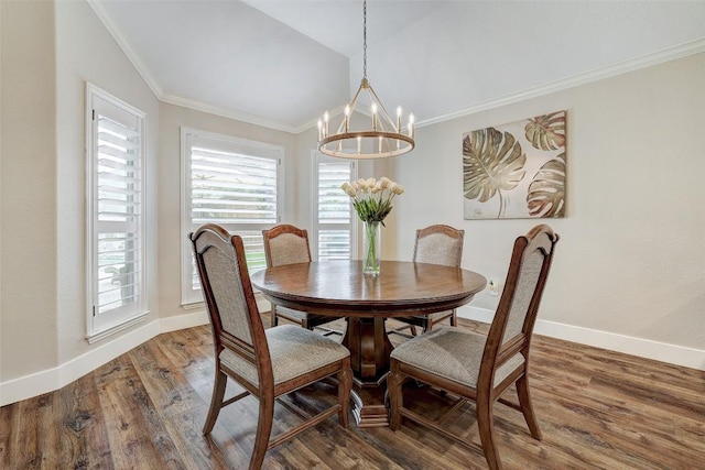 30613 Chi Chi Dr, Georgetown, TX 78628 - dining room featuring crown molding, a chandelier, and wood finished floors
