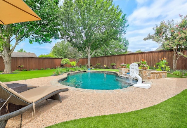 30613 Chi Chi Dr, Georgetown, TX 78628 - view of pool featuring a patio area and a fenced backyard