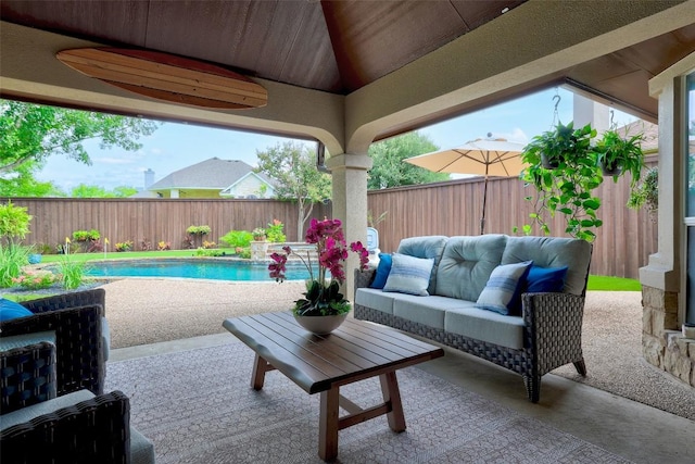 30613 Chi Chi Dr, Georgetown, TX 78628 - fenced backyard with a patio and outdoor lounge area