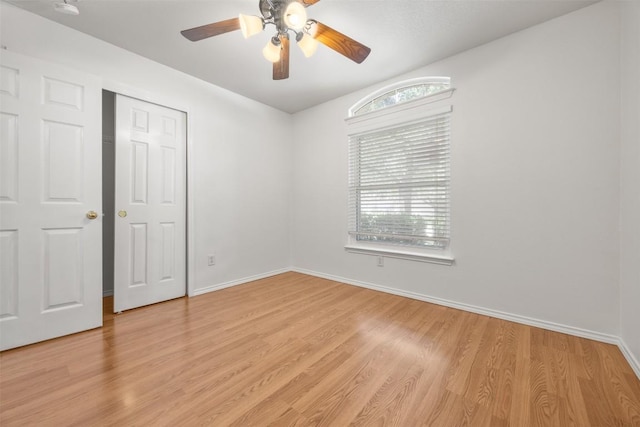 3710 Castle Rock Dr, Round Rock, TX 78681 - spare room featuring healthy amount of natural light, light wood-style floors, and a ceiling fan