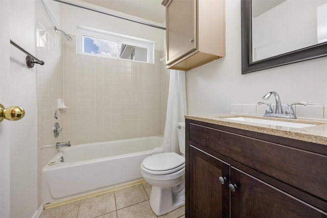 3710 Castle Rock Dr, Round Rock, TX 78681 - bathroom with vanity, shower / tub combo, and tile patterned flooring
