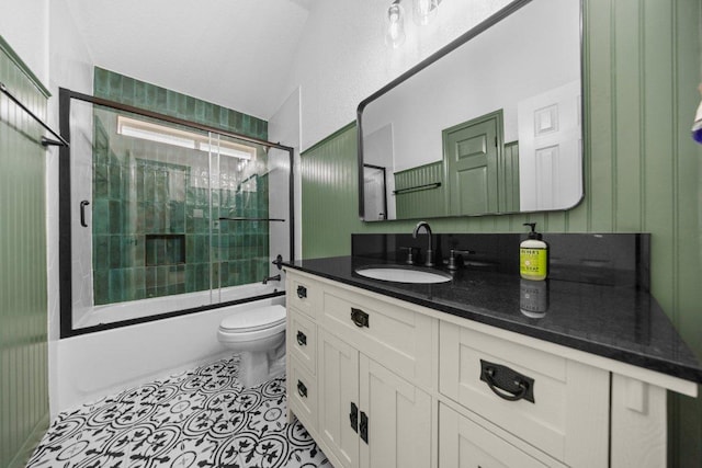 1409 Castle Ridge Dr, Harker Heights, TX 76548 - bathroom featuring vanity, enclosed tub / shower combo, and tile patterned floors