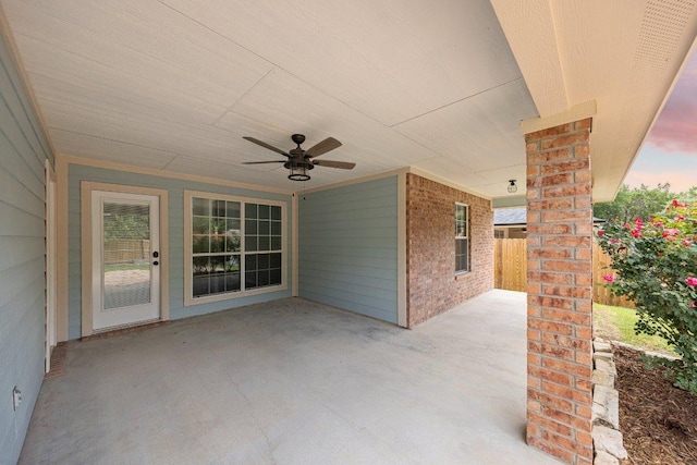 1409 Castle Ridge Dr, Harker Heights, TX 76548 - view of patio / terrace with ceiling fan