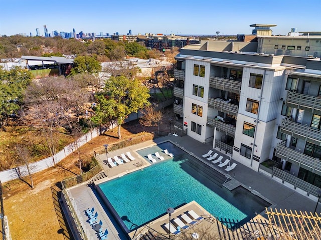 3600 S Lamar Blvd Unit 501, Austin, TX 78704 - community pool featuring a view of city