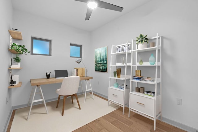 3600 S Lamar Blvd Unit 501, Austin, TX 78704 - office space with wood finished floors and ceiling fan