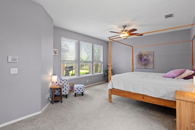 16907 Cranston Dr, Round Rock, TX 78664 - carpeted bedroom with baseboards and ceiling fan