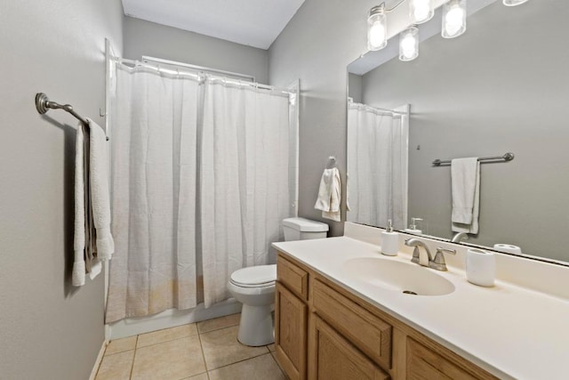 16907 Cranston Dr, Round Rock, TX 78664 - bathroom featuring vanity, tile patterned flooring, and shower / tub combo with curtain