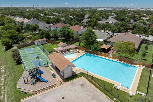 16907 Cranston Dr, Round Rock, TX 78664 - drone / aerial view of a pool area