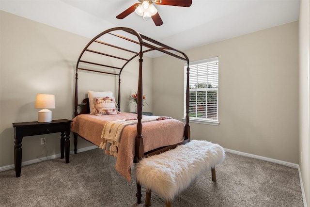 4539 Miraval Loop, Round Rock, TX 78665 - carpeted bedroom featuring baseboards and ceiling fan
