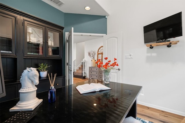 4539 Miraval Loop, Round Rock, TX 78665 - office with baseboards and light wood-style floors