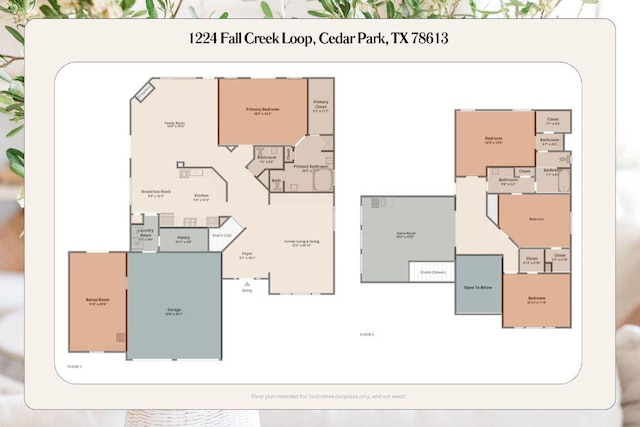 1224 Fall Creek Loop, Cedar Park, TX 78613 - view of room layout