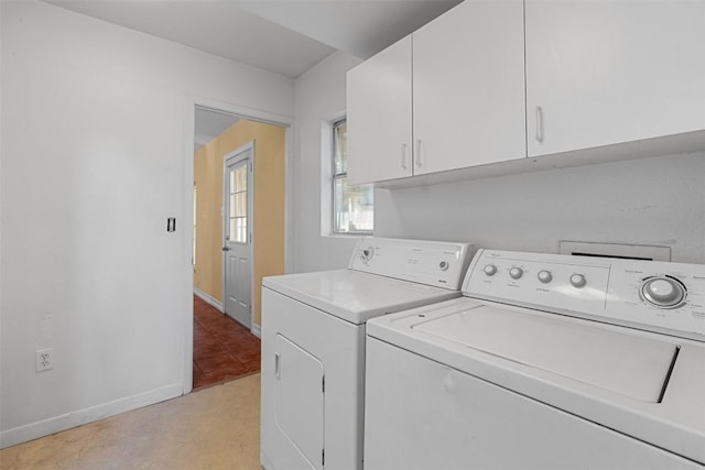 7923 Brockman St, Austin, TX 78757 - laundry room with cabinet space and washing machine and dryer