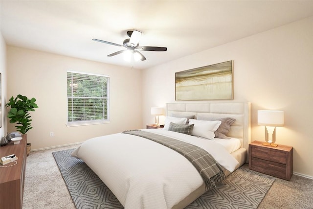 36 White Magnolia Cir, Austin, TX 78734 - carpeted bedroom with baseboards and ceiling fan