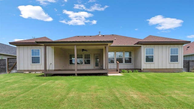 208 Rachel Loop, Burnet, TX 78611 - back of property featuring board and batten siding and a shingled roof
