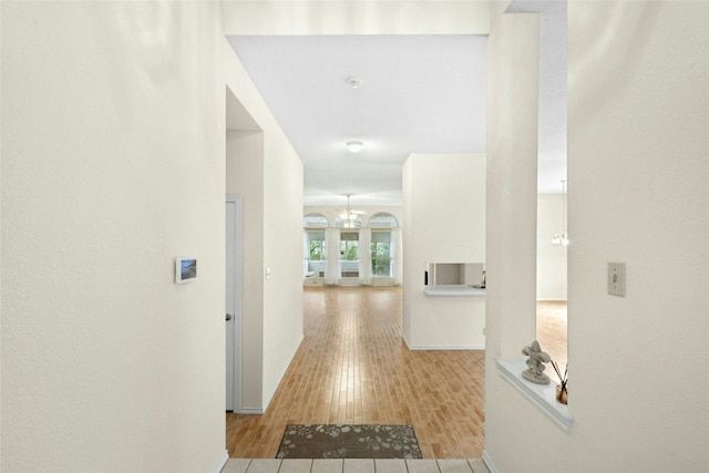 1212 Dove Cir, Cedar Park, TX 78613 - hall with wood finished floors and baseboards