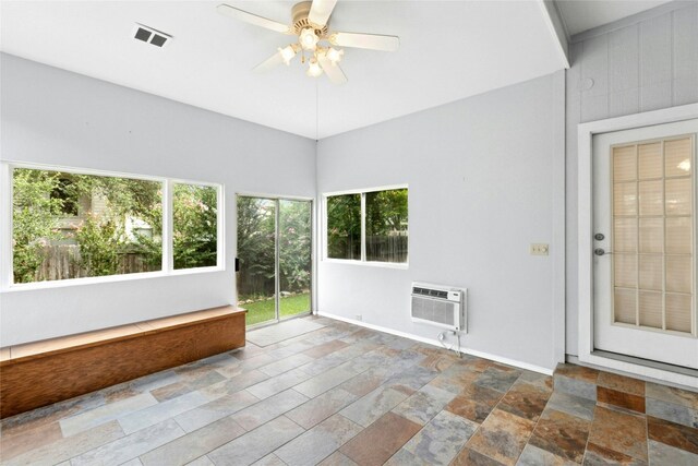 1212 Dove Cir, Cedar Park, TX 78613 - unfurnished sunroom featuring a wall unit AC