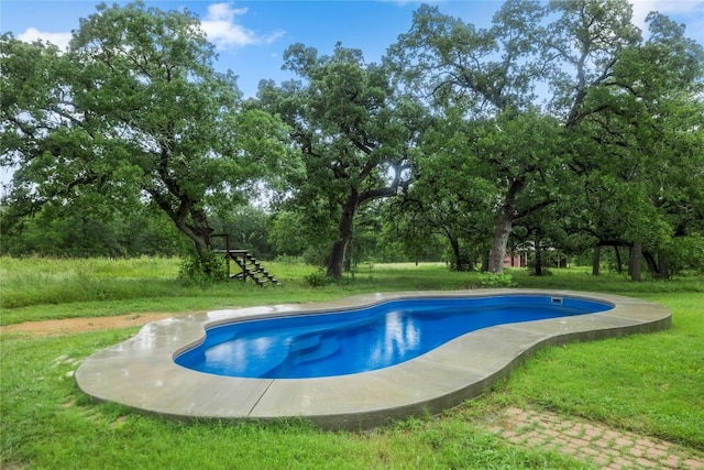 1109 Sherrill Ln, Lexington, TX 78947 - swimming pool with view of scattered trees and a yard