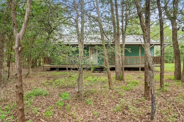 111 Sendero Blvd, Cedar Creek, TX 78612 - back of house with a deck and a metal roof