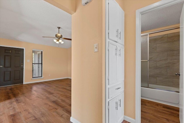 10616 Mellow Meadows Dr Unit 21C, Austin, TX 78750 - foyer entrance with ceiling fan and wood finished floors