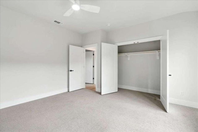 512 Cowal Dr S, Spicewood, TX 78669 - unfurnished bedroom featuring carpet flooring, a closet, and ceiling fan