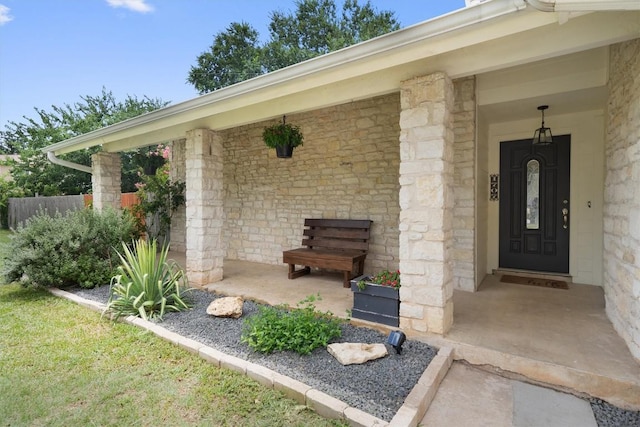 1707 Creek Bend Cir, Round Rock, TX 78681 - property entrance featuring stone siding