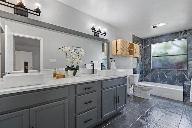 1707 Creek Bend Cir, Round Rock, TX 78681 - full bathroom with double vanity and  shower combination