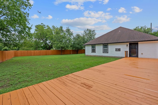 5700 Jain Ln, Austin, TX 78721 - wooden terrace with a fenced backyard