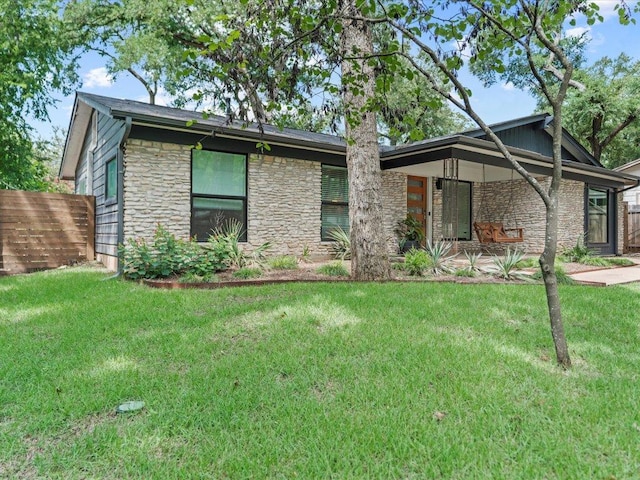 1907 Parkside Ln, Austin, TX 78745 - mid-century inspired home featuring stone siding