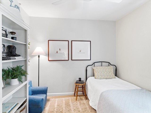 1907 Parkside Ln, Austin, TX 78745 - bedroom with baseboards and a ceiling fan