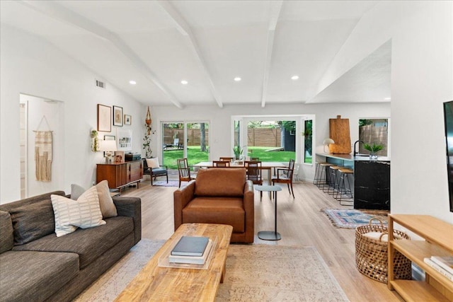 1907 Parkside Ln, Austin, TX 78745 - living area featuring light wood-type flooring and recessed lighting
