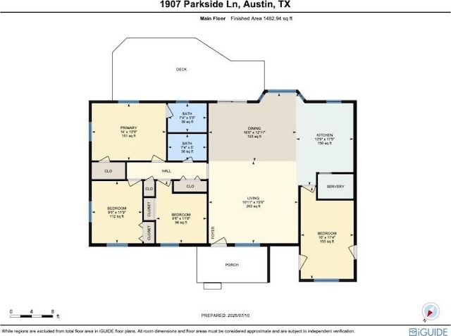 1907 Parkside Ln, Austin, TX 78745 - view of floor plan / room layout