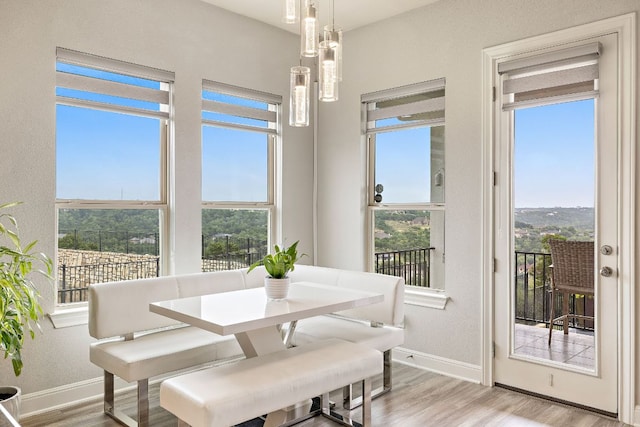 1304 Positano Pass, Leander, TX 78641 - dining room with light wood finished floors and healthy amount of natural light
