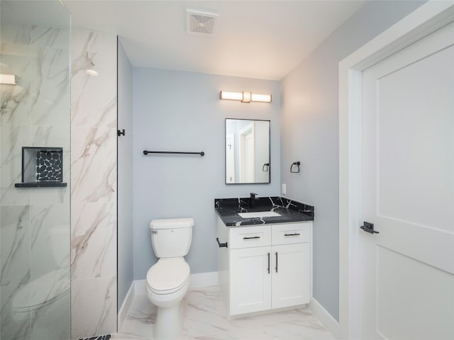 3013 Clark Ave, Lago Vista, TX 78645 - full bathroom featuring marble finish floors, vanity, and a marble finish shower