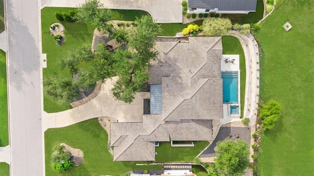 209 Ringtail Stream Dr, Lakeway, TX 78738 - drone / aerial view of a pool area