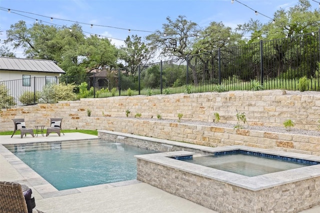 209 Ringtail Stream Dr, Lakeway, TX 78738 - view of pool featuring an in-ground hot tub, a fenced backyard, and a patio area
