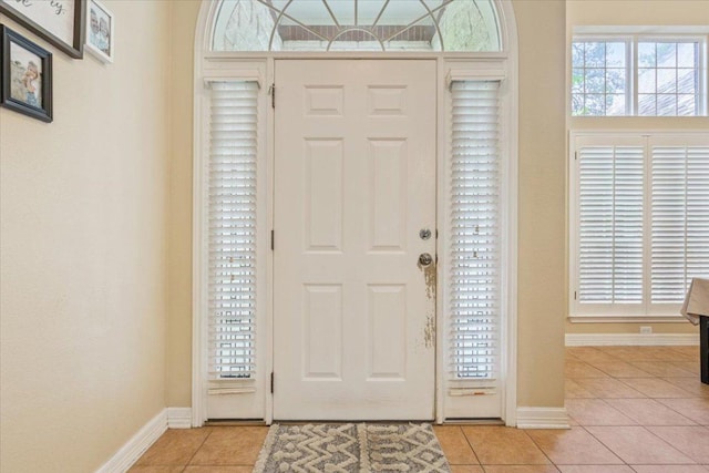 2802 Amber Forest Trl, Belton, TX 76513 - foyer entrance featuring baseboards and light tile patterned floors