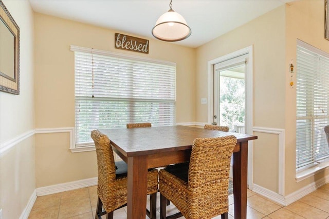 2802 Amber Forest Trl, Belton, TX 76513 - dining area featuring light tile patterned floors and baseboards