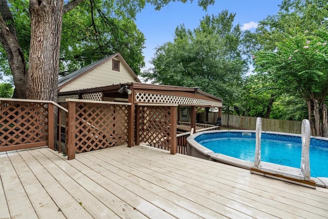 2616 Audubon Pl, Austin, TX 78741 - view of swimming pool featuring a wooden deck