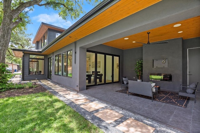 3005 French Pl, Austin, TX 78722 - view of patio / terrace with an outdoor living space