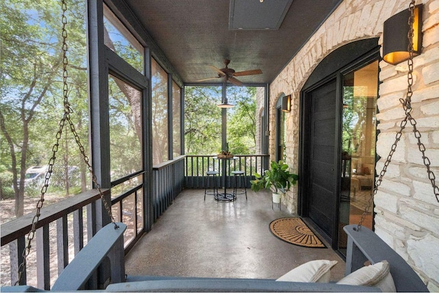 1703 Graywood Cv, Austin, TX 78704 - sunroom / solarium with a ceiling fan