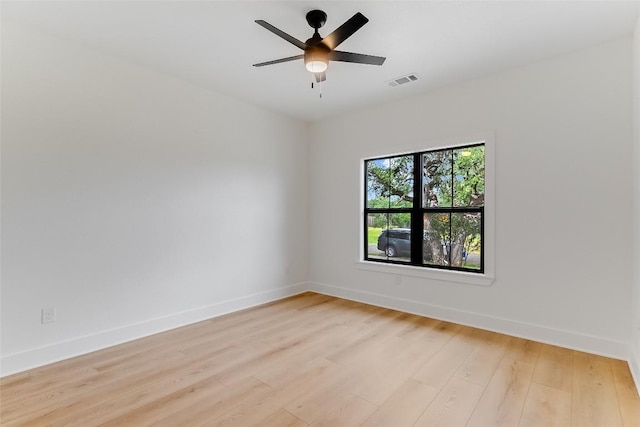 837 Birch Ln, Cottonwood Shores, TX 78657 - spare room with light wood finished floors and a ceiling fan