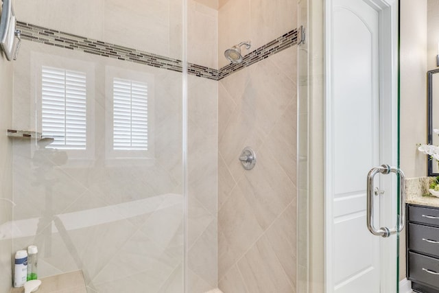 117 N Whitley Dr, Austin, TX 78738 - full bathroom with a stall shower and vanity