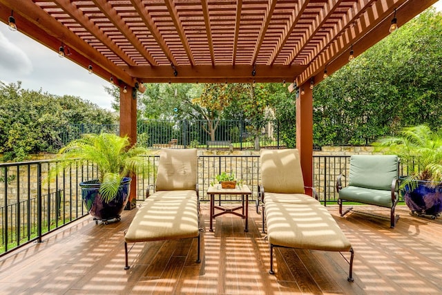 117 N Whitley Dr, Austin, TX 78738 - wooden deck featuring a pergola