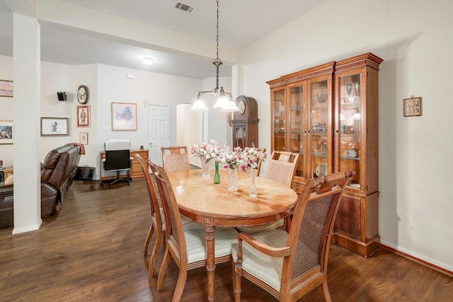 210 Buoy Cir, Georgetown, TX 78633 - dining area featuring dark wood-style floors