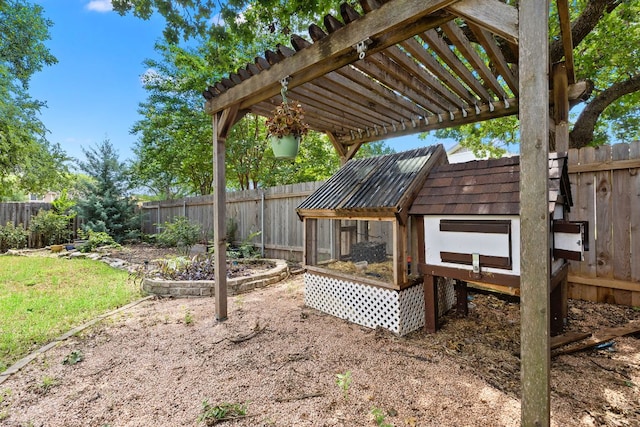 1102 Forest Oaks Path, Cedar Park, TX 78613 - fenced backyard with exterior structure and an outdoor structure